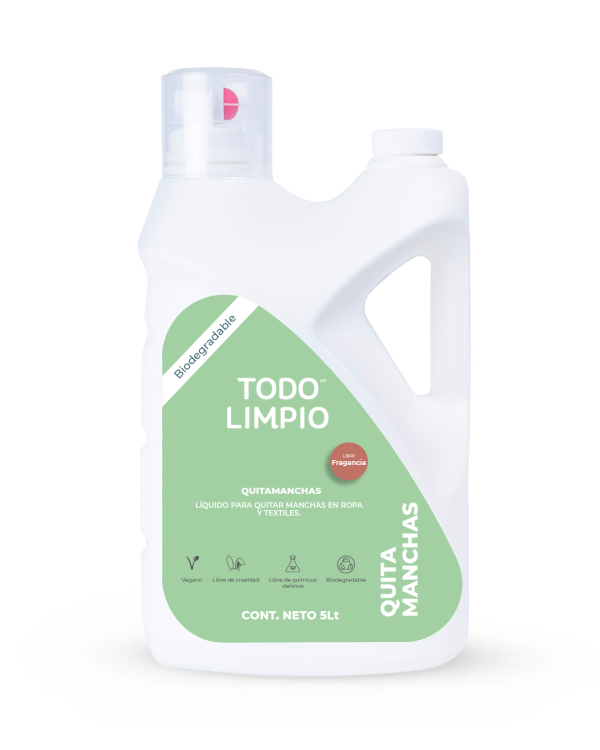 TODO LIMPIO QUITAMANCHAS Quitamanchas biodegradable para ropa 5 LT